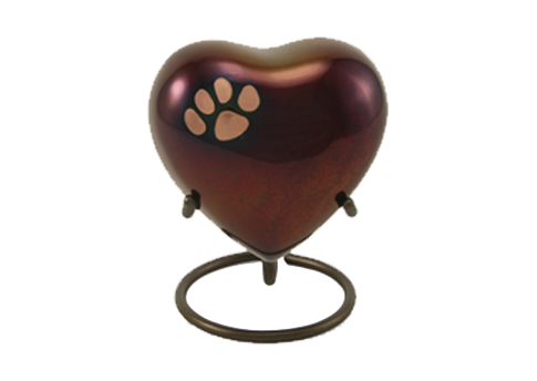 Keepsake Heart- Classic Single Paw Raku Image