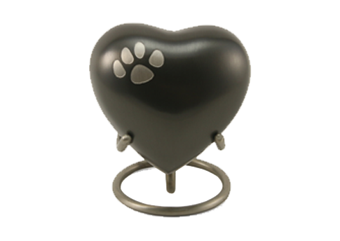 Keepsake Heart- Classic Single Paw Slate Image